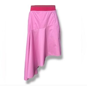 SAY Pink Asymmetrical Drop Waist Circle Skirt